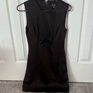 BCBGMaxAzria Black Sleeveless Dress with Embroidery